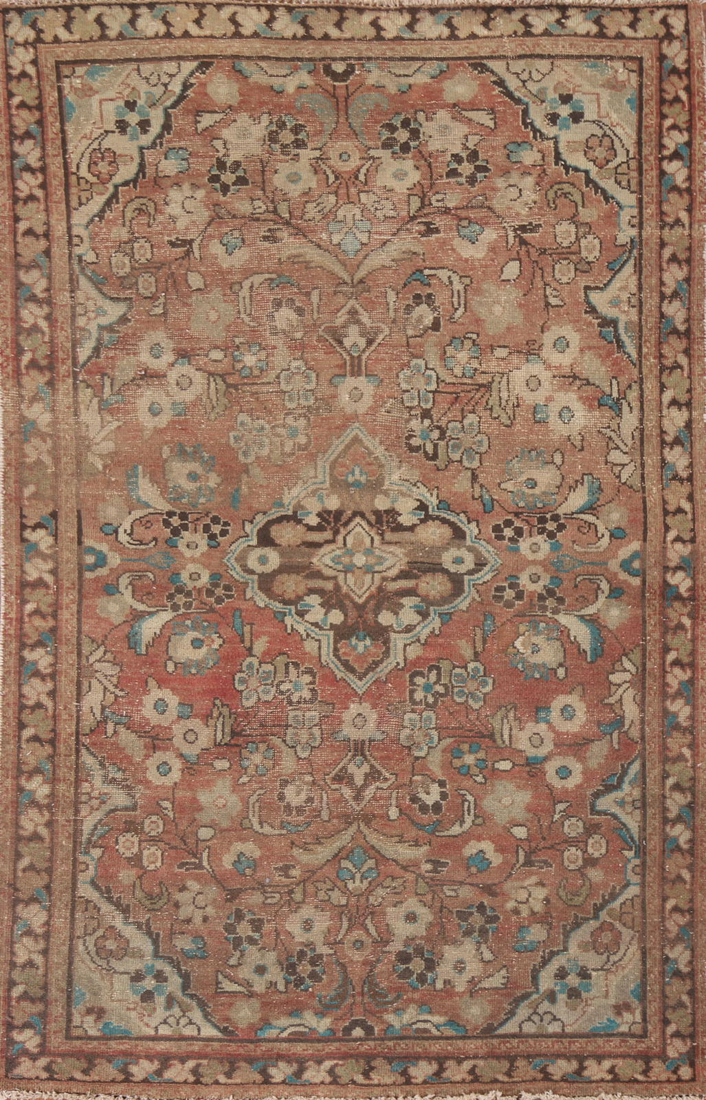 Vintage Floral Lilihan Traditional Area Rug 4×7 Wool Hand-knotted Red Carpet