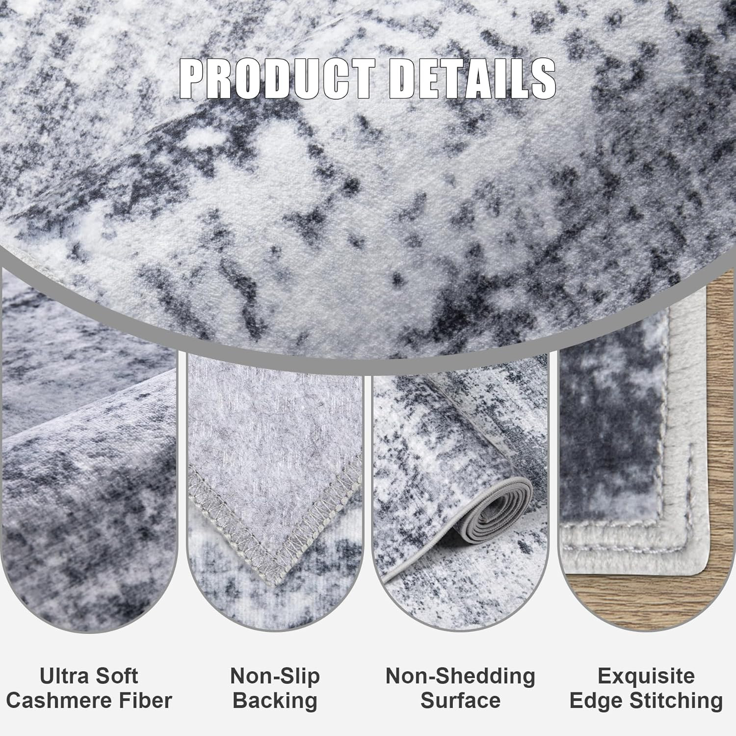 5X7 Area Rug Living Room Rug: Washable Modern Abstract Soft Thin Rug Indoor Floo