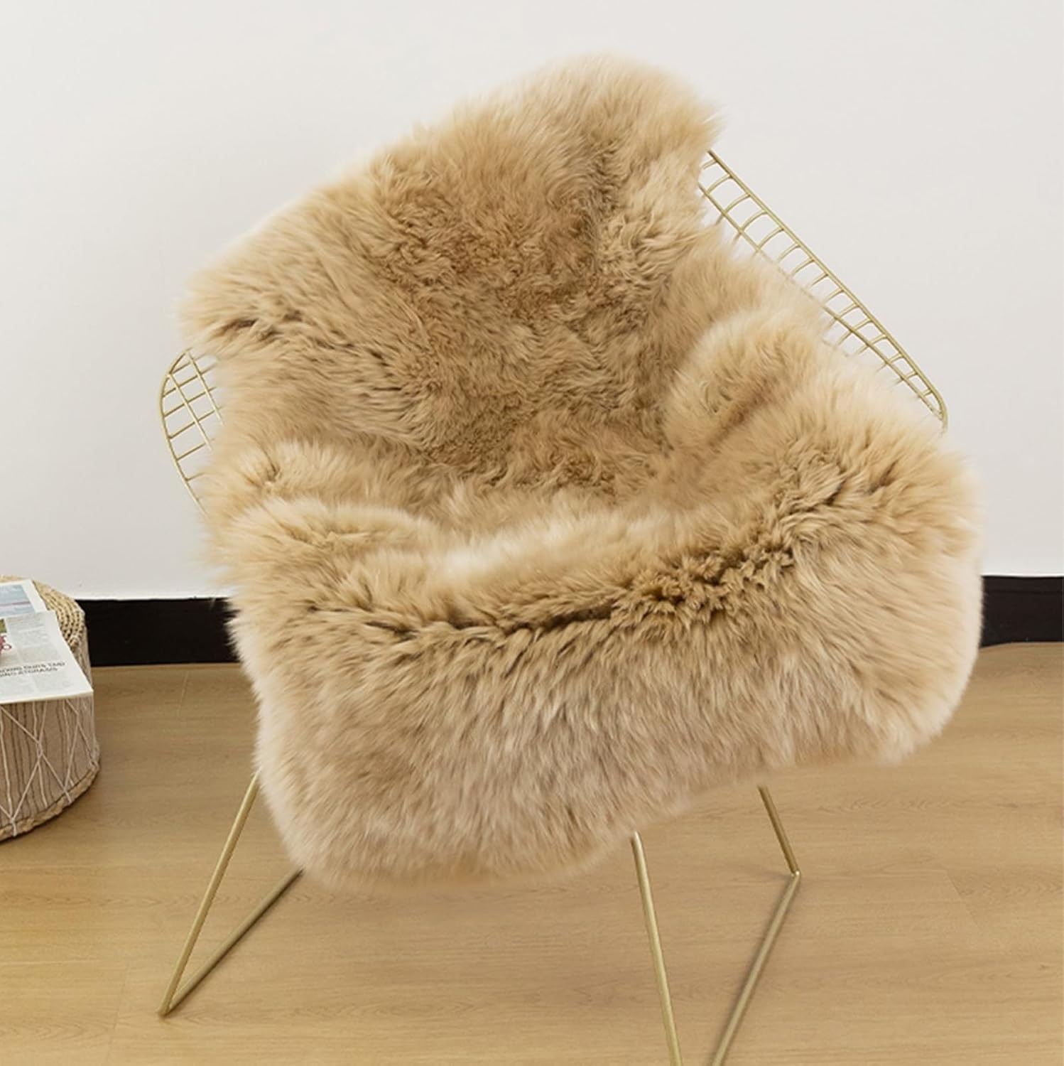 Genuine Sheepskin Rug New Zealand Fluffy Lambskin Rug, Natural Luxury Sheepskin