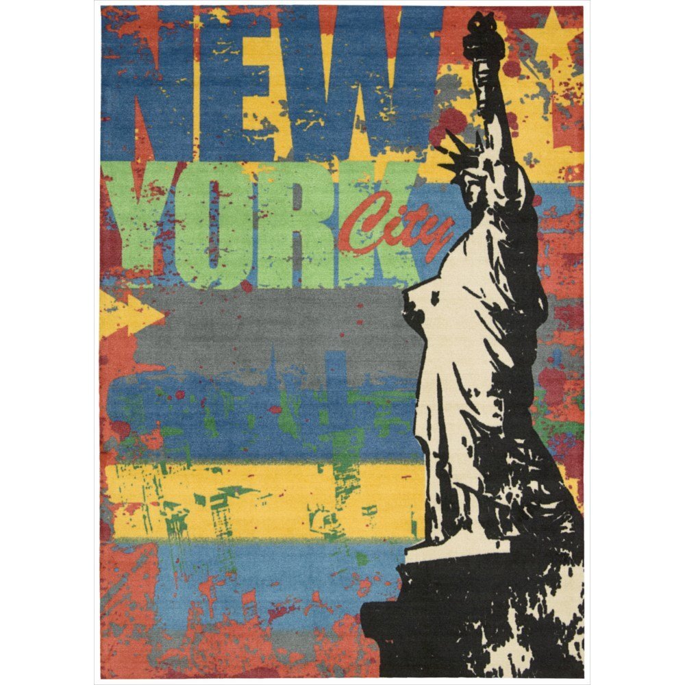 Nourison Alter State Multicolor Rectangle Area Rug 8-Feet by 10-Feet (8′ x 10′)