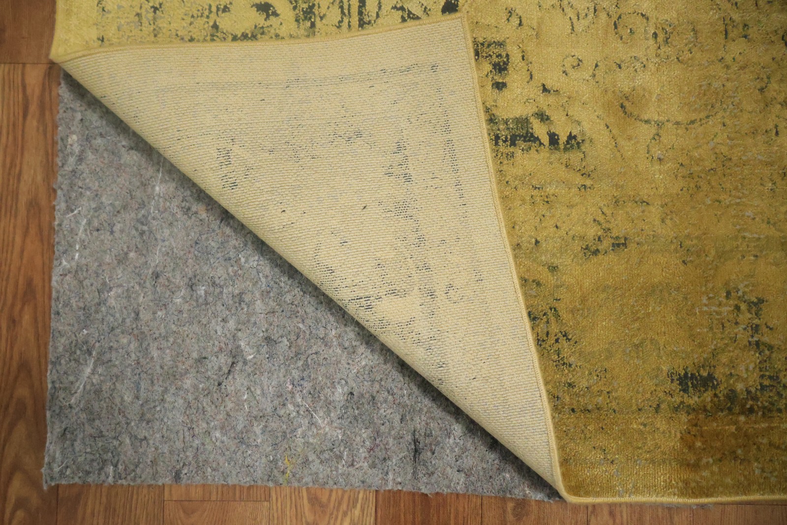 Vintage Distressed Look Area Rug 5×8 Ft Contemporary Yellow Turkish Carpet