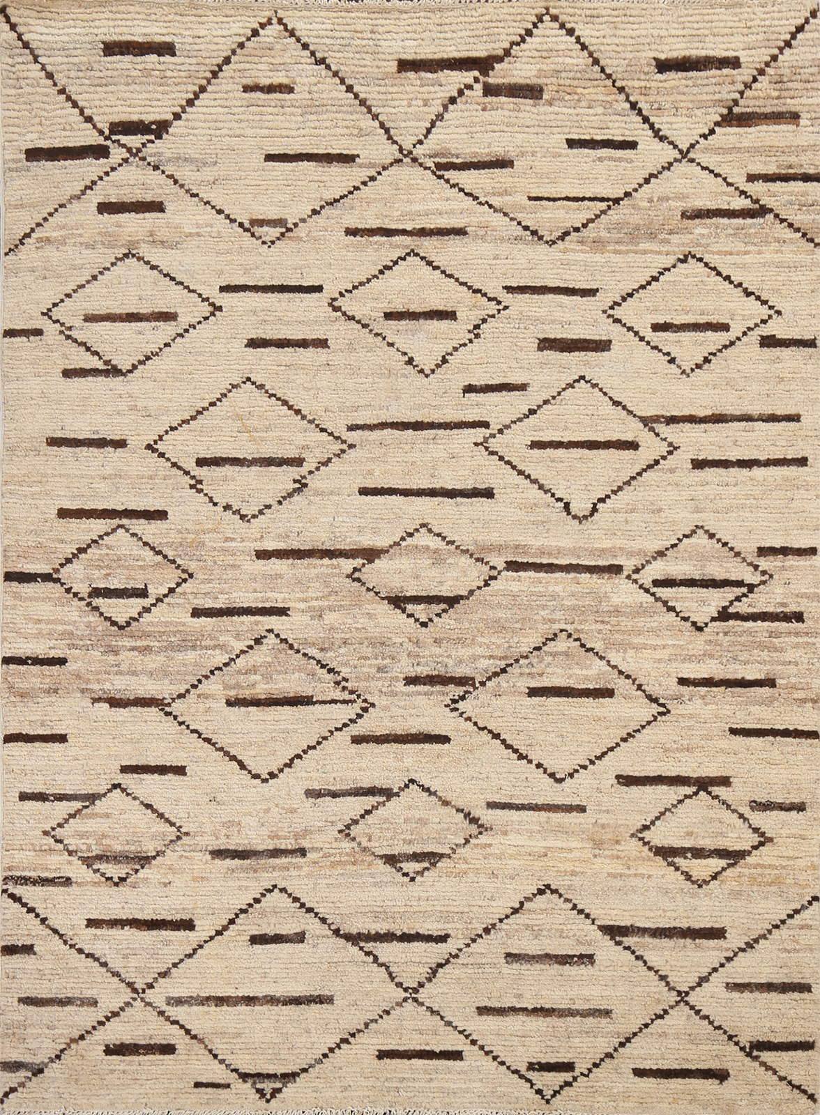 Natural Dye Geometric Wool Moroccan Handmade Oriental Rug 5×6 Tribal Carpet