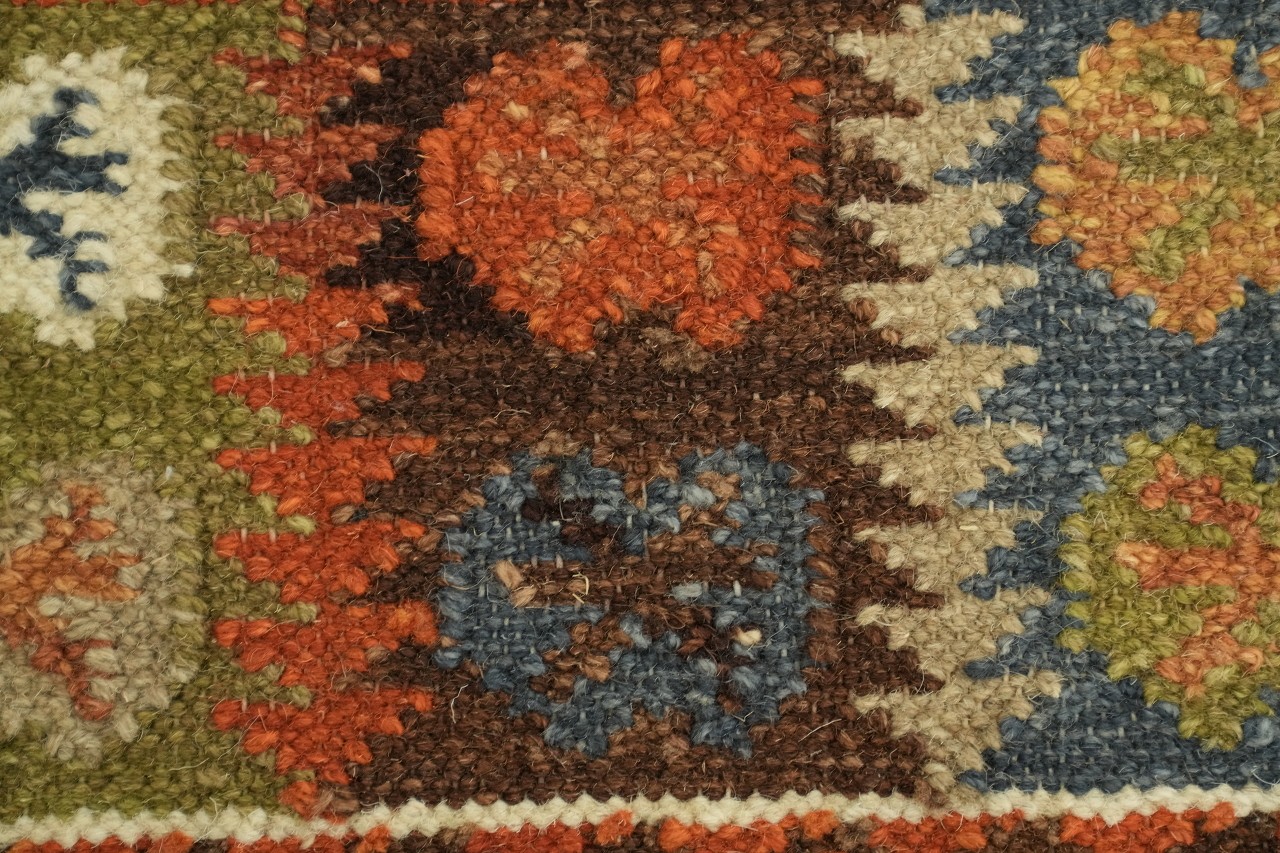Hand-Woven Wool Modern Rug 2×3 Multi-Color Geometric Tribal Oriental Rug