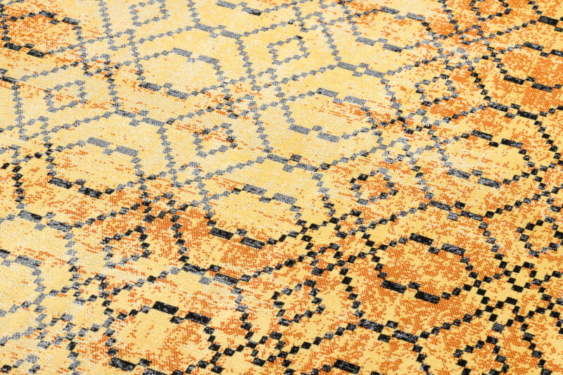Modern Original Stylish Carpet Mundo Glamour Vintage Orange Black Outdoor