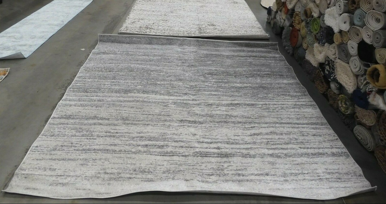 IVORY / SILVER 8′ X 8′ Square Stained Rug, Reduced Price 1172623049 ADR113B-8SQ