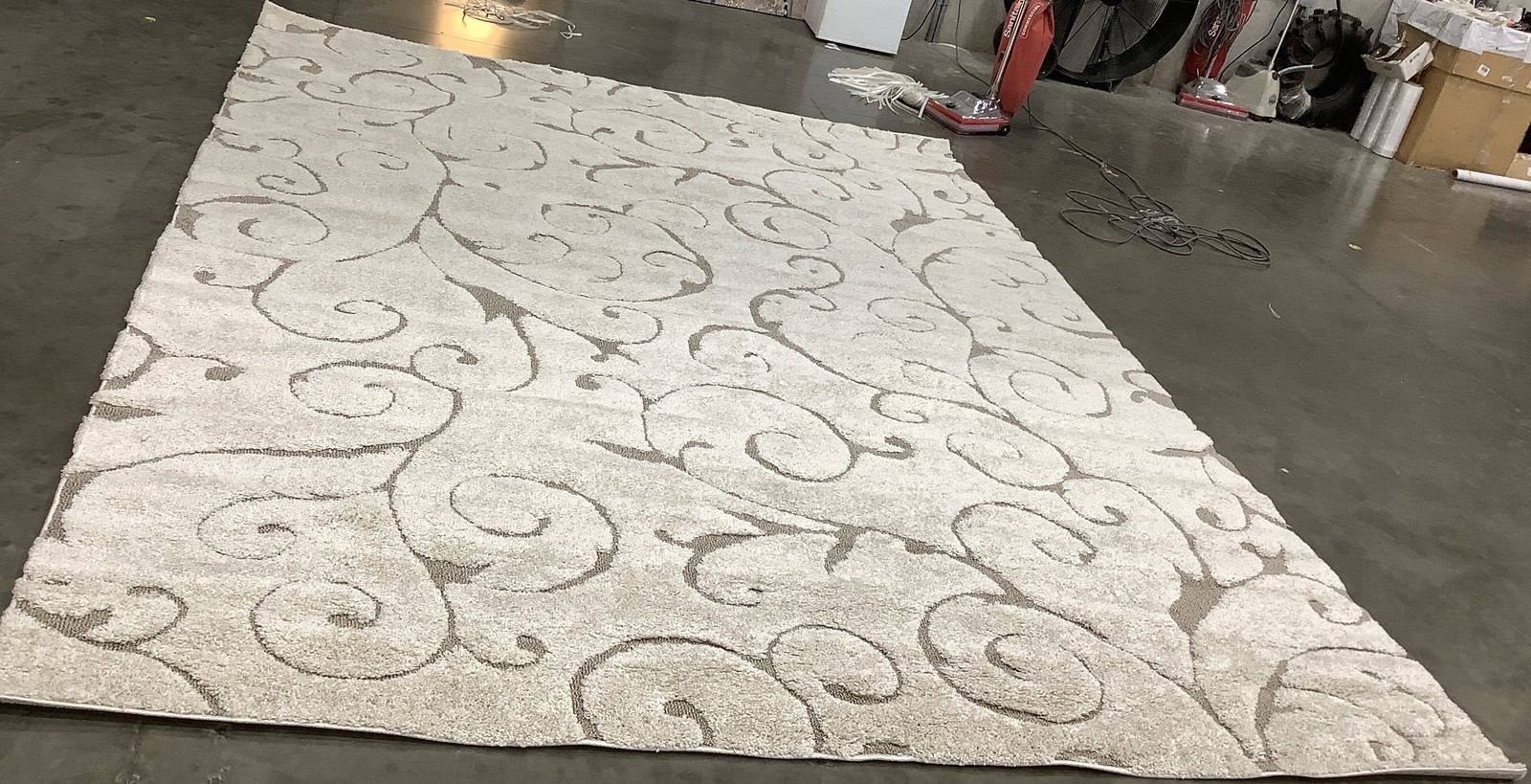 CREAM BEIGE 9′-6″ x 13′-0″ Back Stain Rug Reduced Price 1172683980 SG455-1113-10