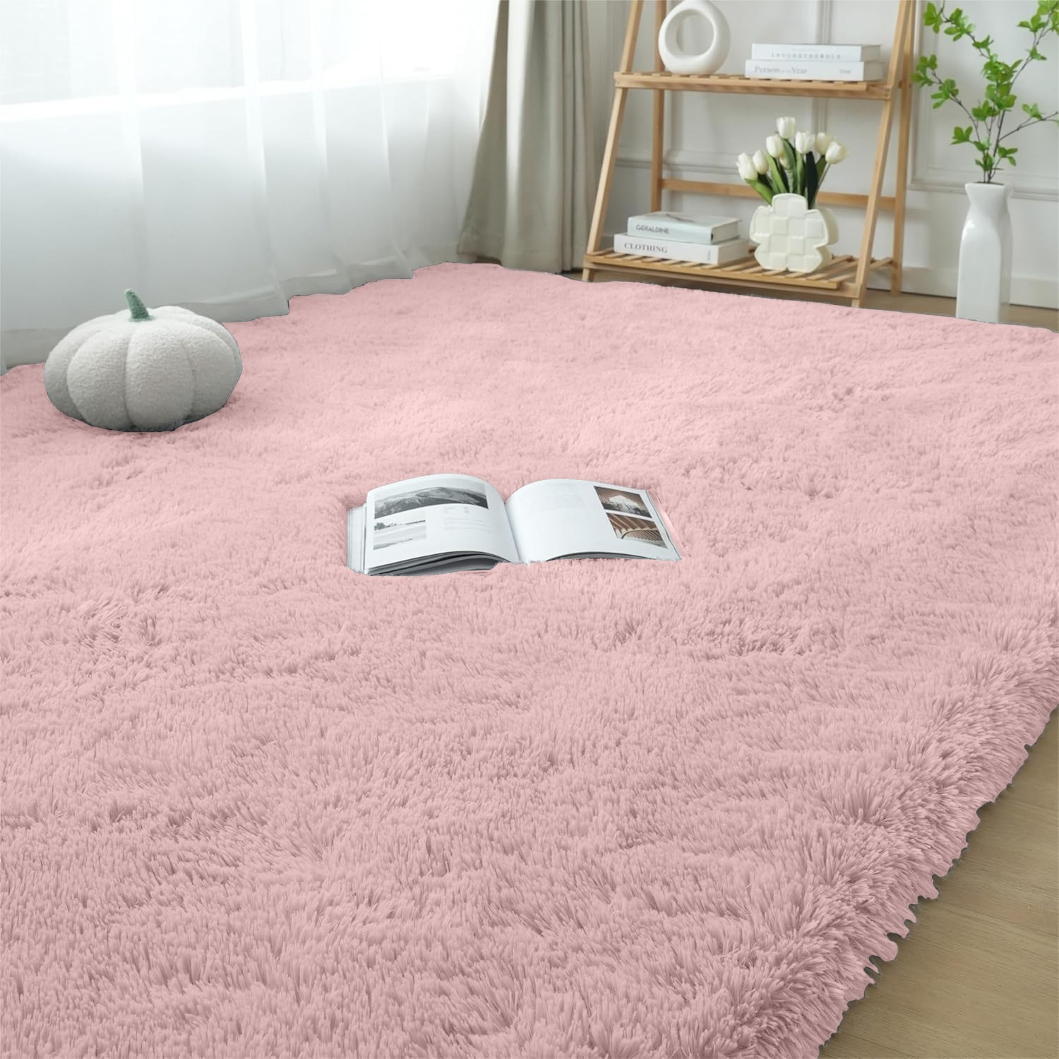 Fluffy Shaggy Area Rugs Soft Anti Slip Rug Carpets Mats for Living Room Bedroom