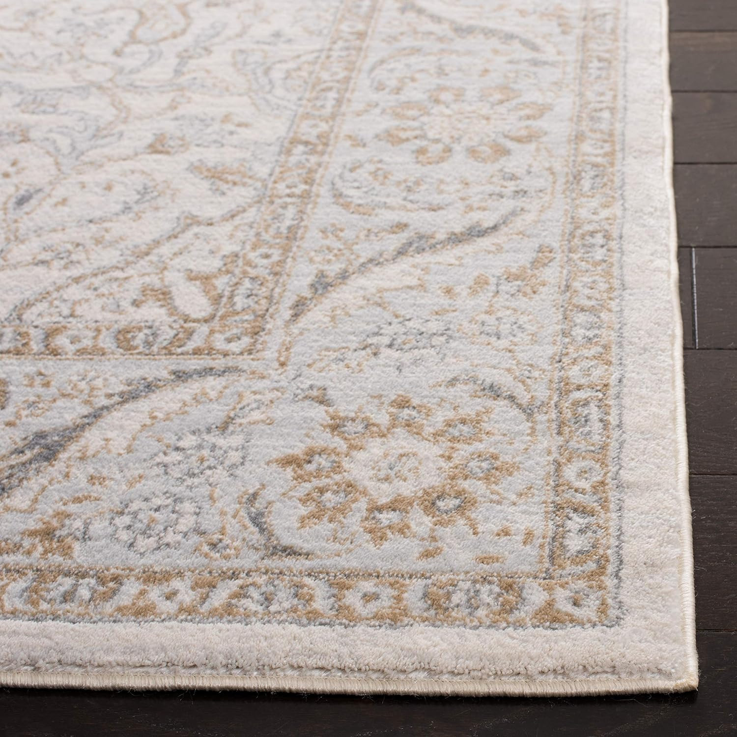 Isabella 6’7″ x 9′ Area Rug – Cream & Beige, Non-Shedding, Easy Care