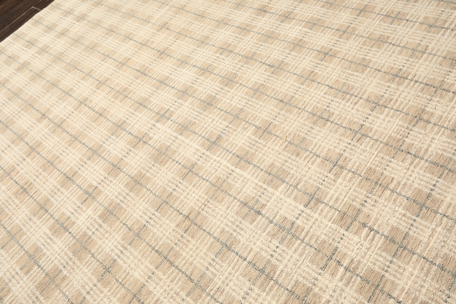 Multi Sizes Hand Loomed Wool Taupe, Ivory Textured Handmade Rug