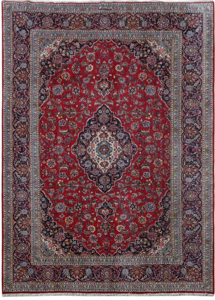 8′ x 11′ Red Perssiaan Signed Kashhan Rug 81391
