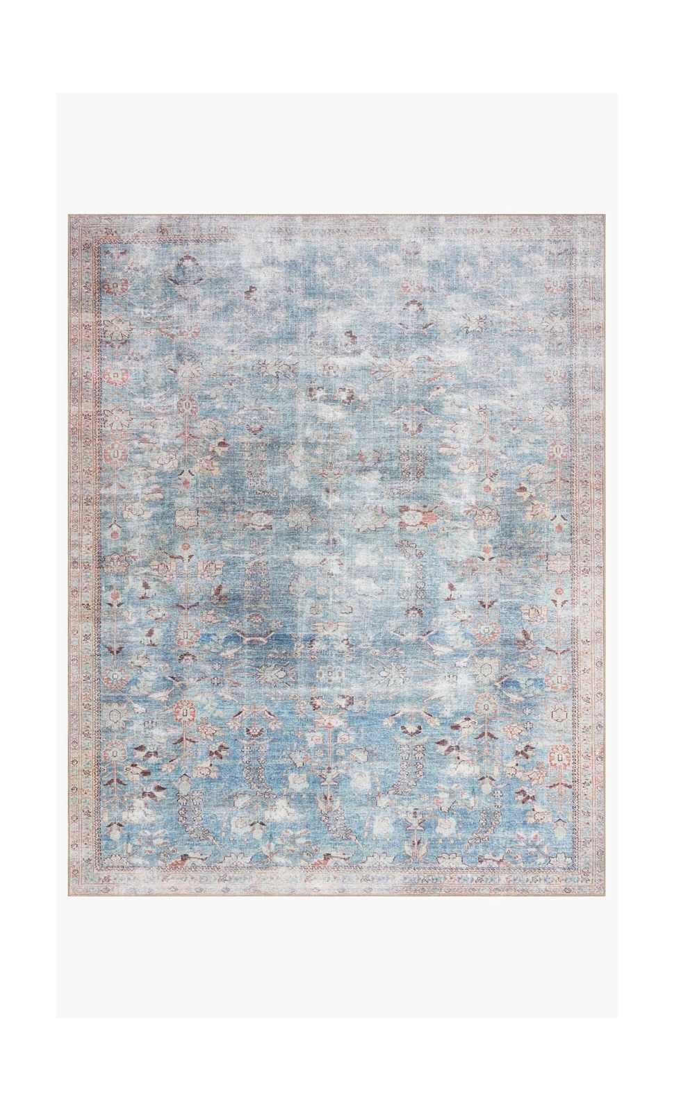 Loloi II Wynter Collection WYN-06 Teal / Multi 8′-6″ x 11′-6″, .13″ Thick, Ar…