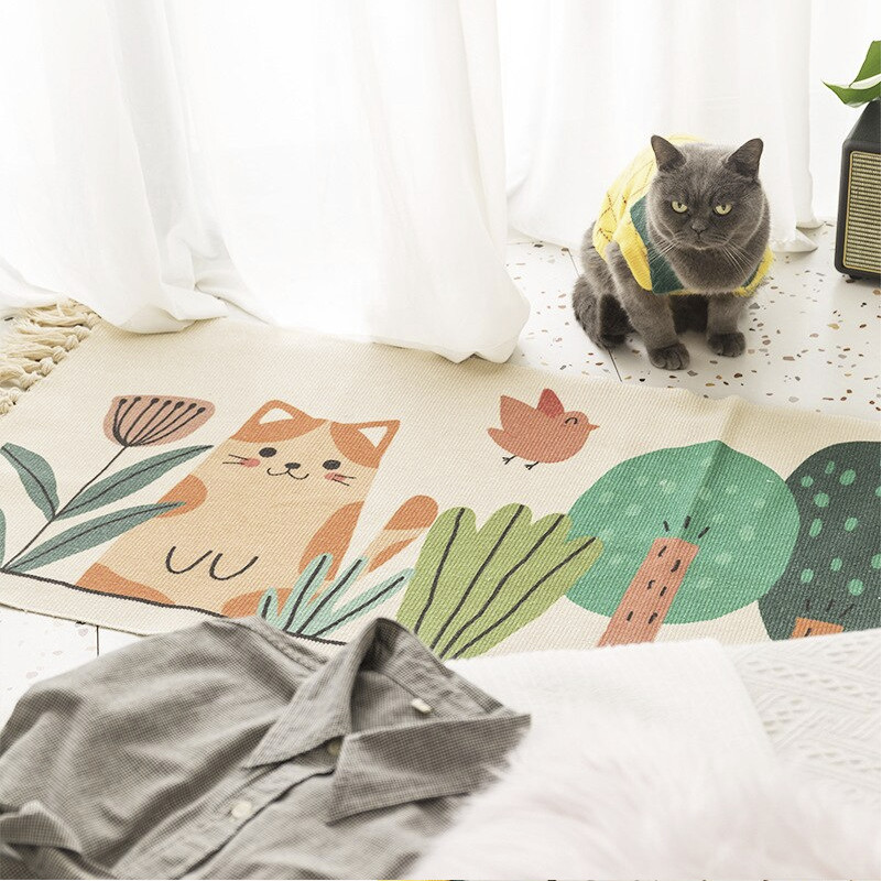 New runner with tassel long Area rug carpet area mat kids room gift 2x5ft 2x 6ft