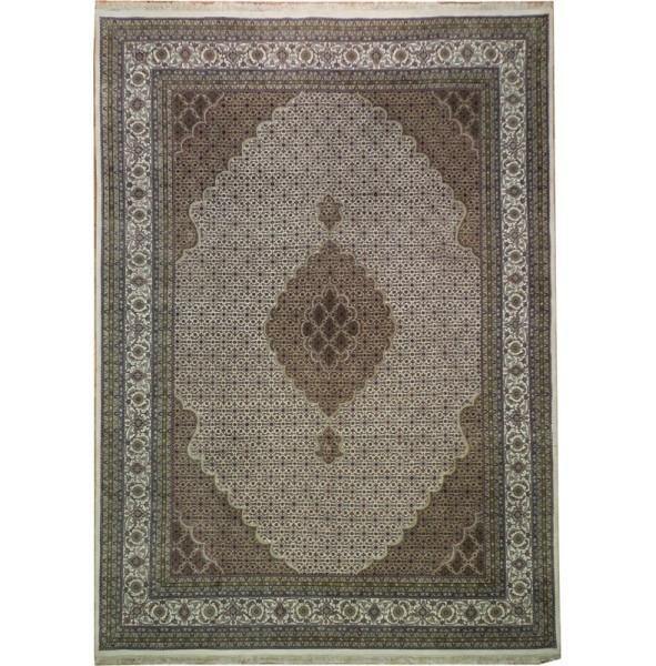 8×11′ Tabriiz Mahii India Handmade Wool & Silk Rug #PIX- 16778A