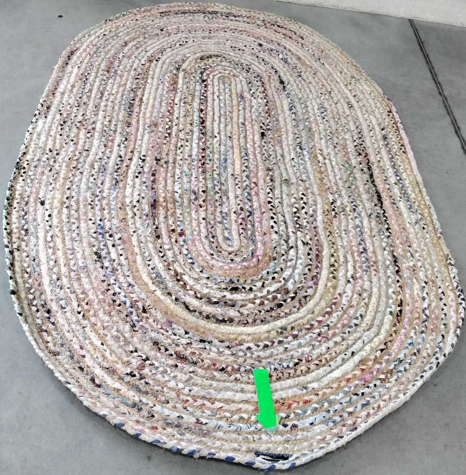 BEIG / MULTI 5′ X 8′ Oval Broken Thread Rug Reduced Price 1172743970 CAP202B-5OV