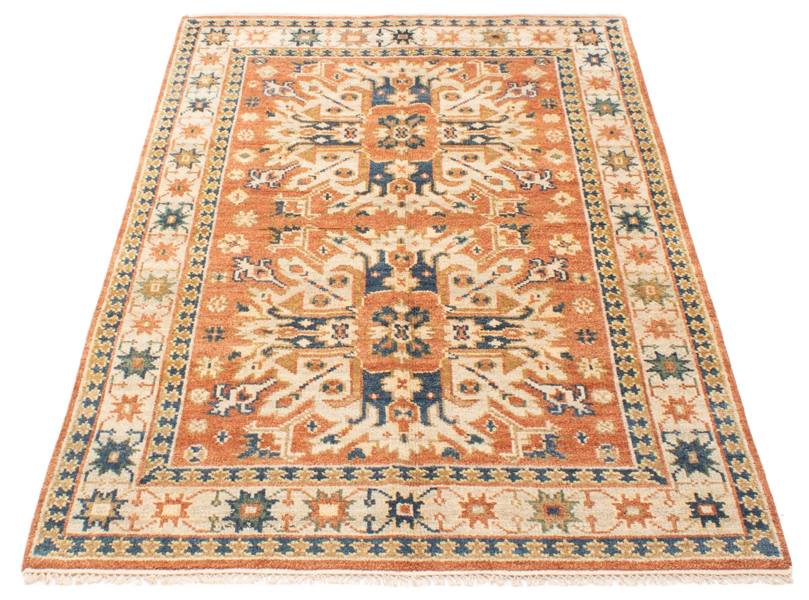 Hand Knotted Area Rug 5’4″ x 8’0″ Traditional Oriental Wool Carpet