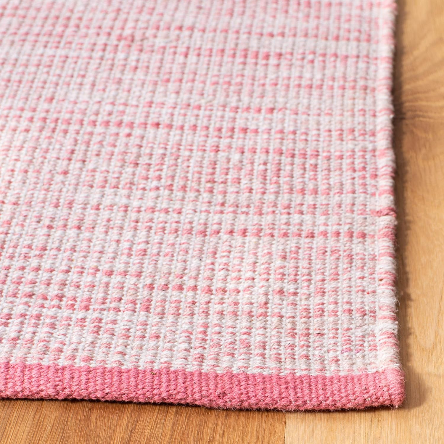 Montauk Collection 8×10 Area Rug – Handmade Pink & Fuchsia Cotton Weave