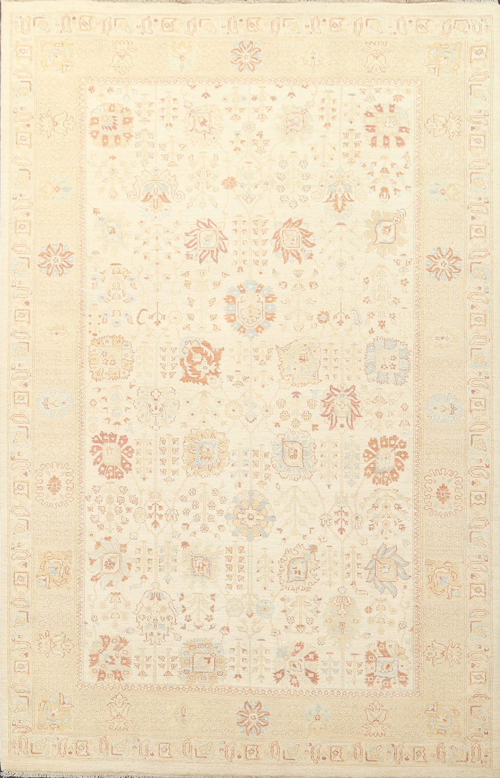 Authentic Hand-Knotted Chobi Peshawar Pakistani Wool Rug 6×10 ft Carpet