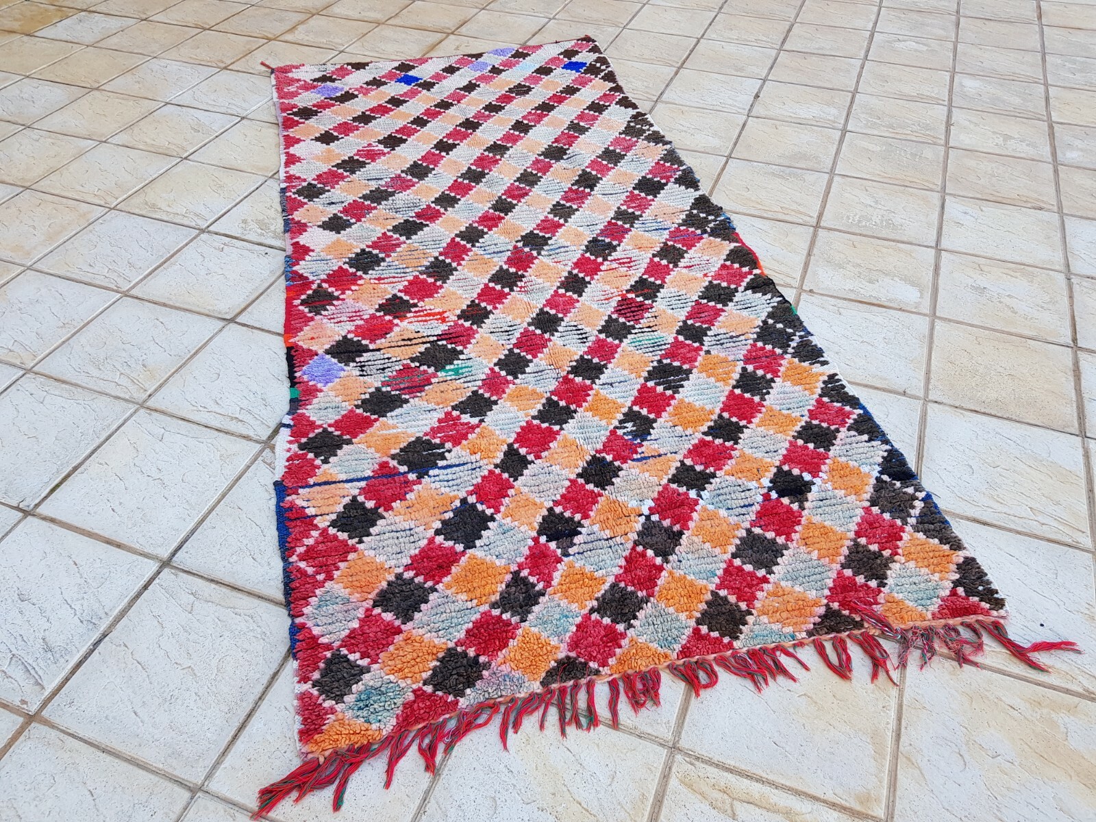 Vintage Azilal Rug – Moroccan Berber Rug – Azilal Rug 9’2″x4’3 Ft Moroccan Rug