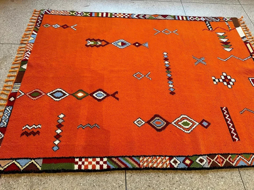 Latest Hand knotted, Beni Ourain rug, 100% soft wool Bathroom living room kitche