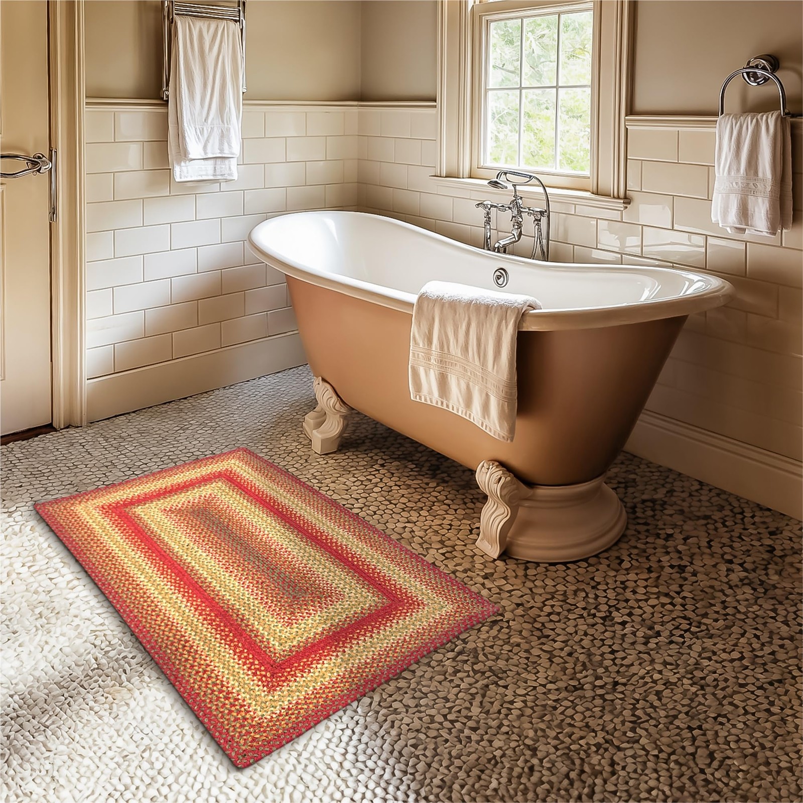 Cider Barn Cranberry Red Jute Braided Rug, 20×30 Rectangle – Perfect Country …