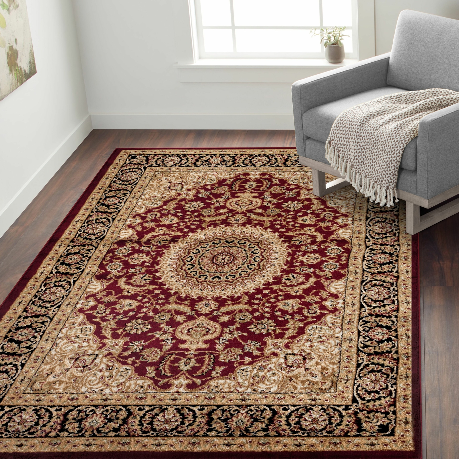 Traditional Oriental Medallion Area Rug Turkish Style Carpet Runner Mat AllSizes