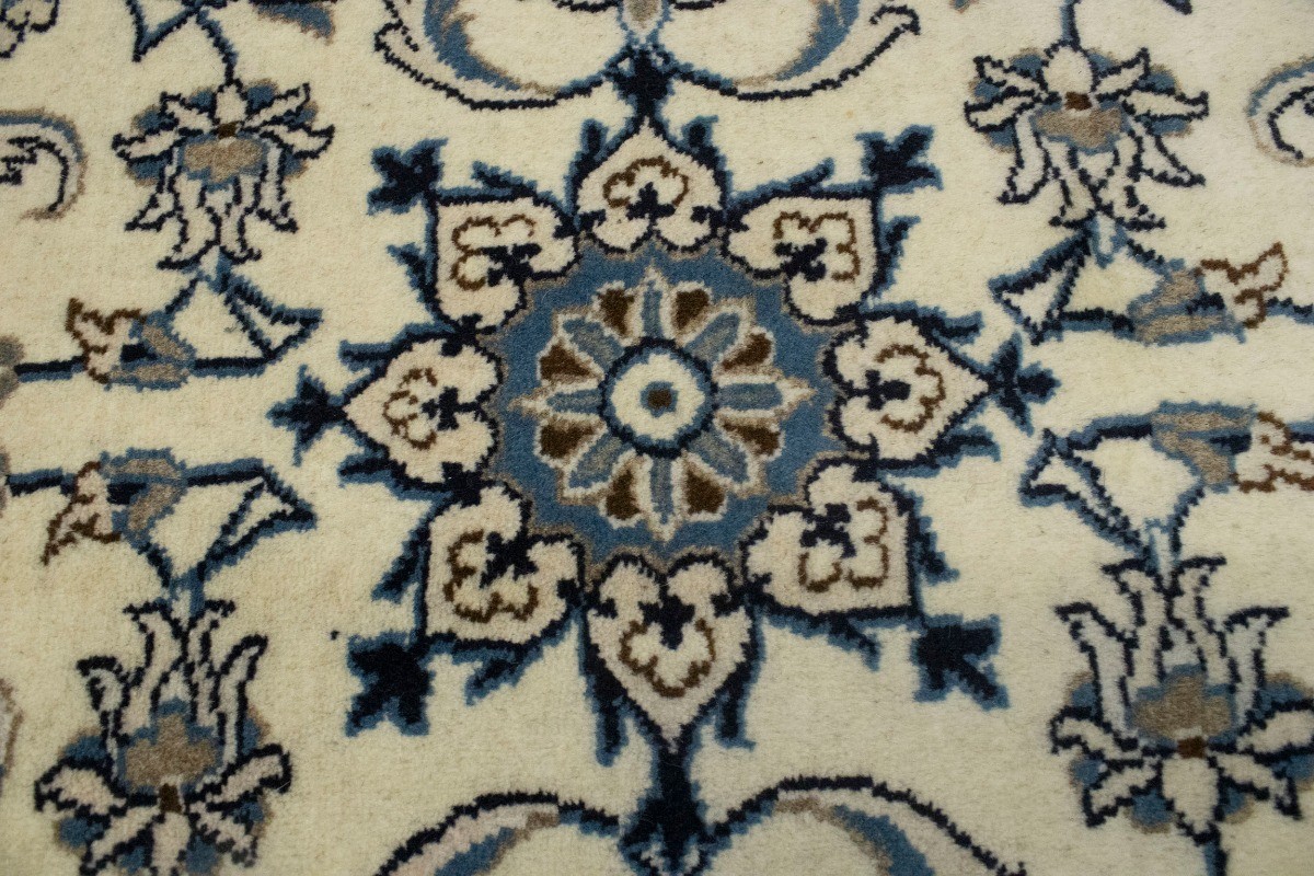 Handmade Cream Classic Floral Oriental Nain Rug Carpet Vintage Style 2’3X4’7 ft