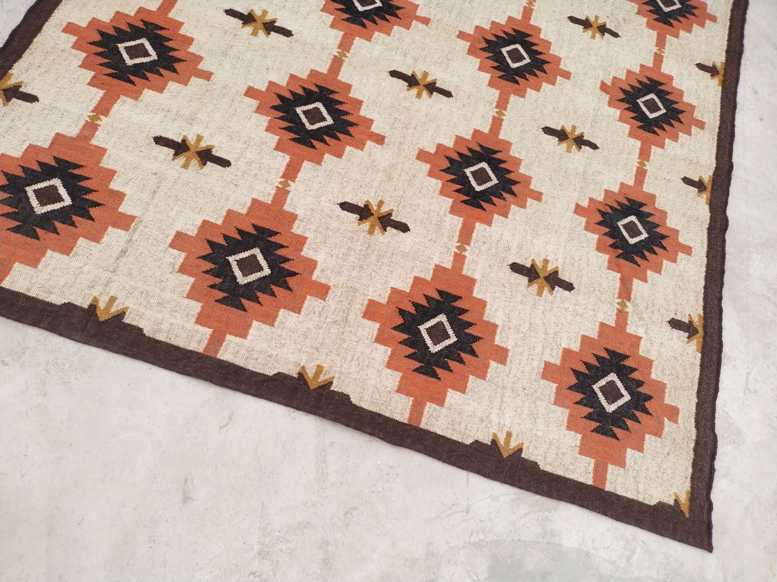 Vintage Kilim Rug aztec kilim Runner Wool Jute Rug Southwestern Stair kilim rug