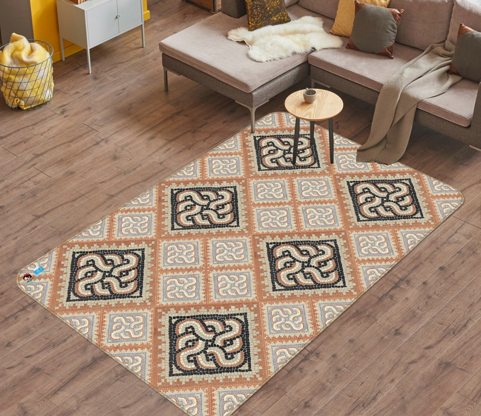 3D Brown Pattern ZHUA1290 Game Non Slip Rug Mat Photo Carpet Amy