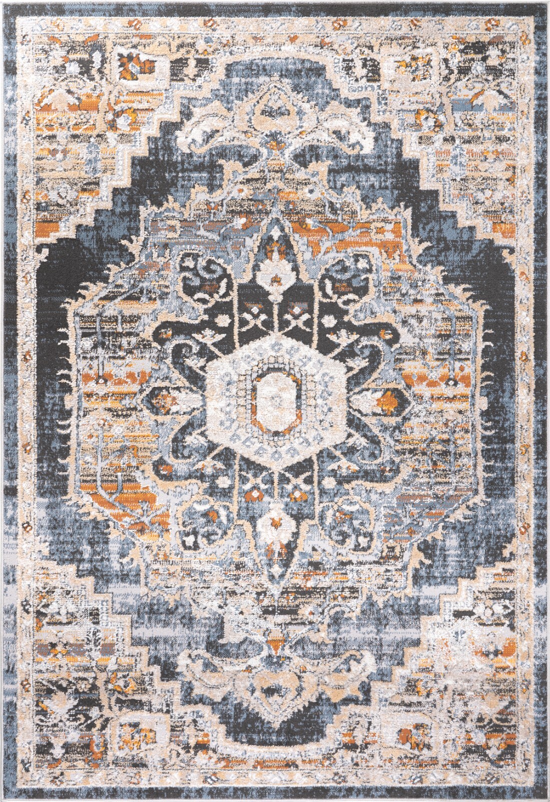 L’Baiet Lara Blue Oriental 2 ft. x 6 ft. Runner Rug