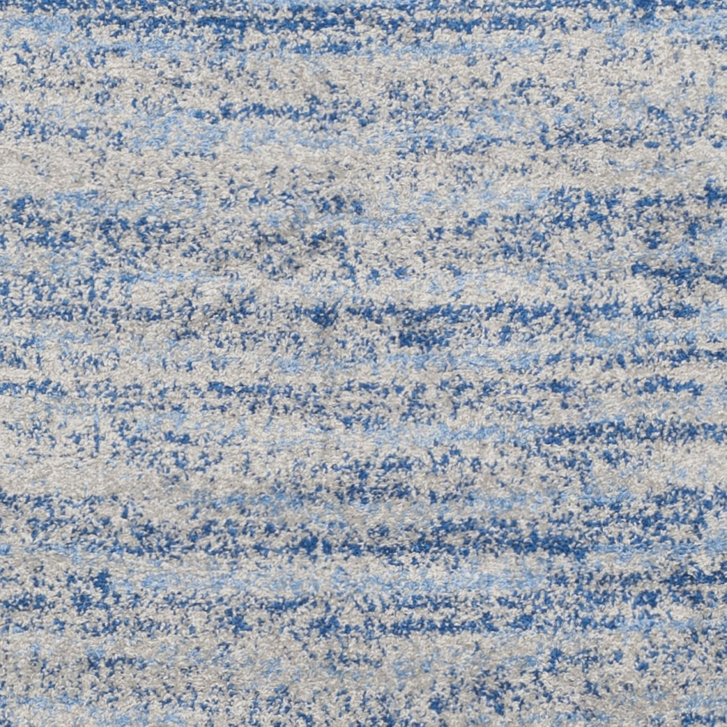 Adirondack Collection Accent Rug – 2’6″ X 4′, Blue & Silver, Modern Abstract Des
