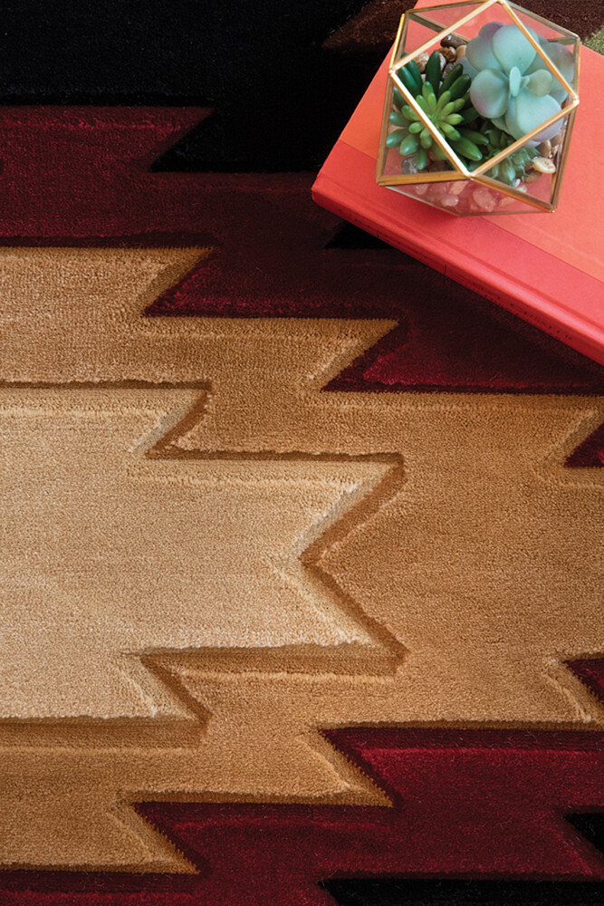Multi-Color Geometric Angled Jagged Runner 2055 41175 – Aprx 2′ 7″ x 7′ 4″