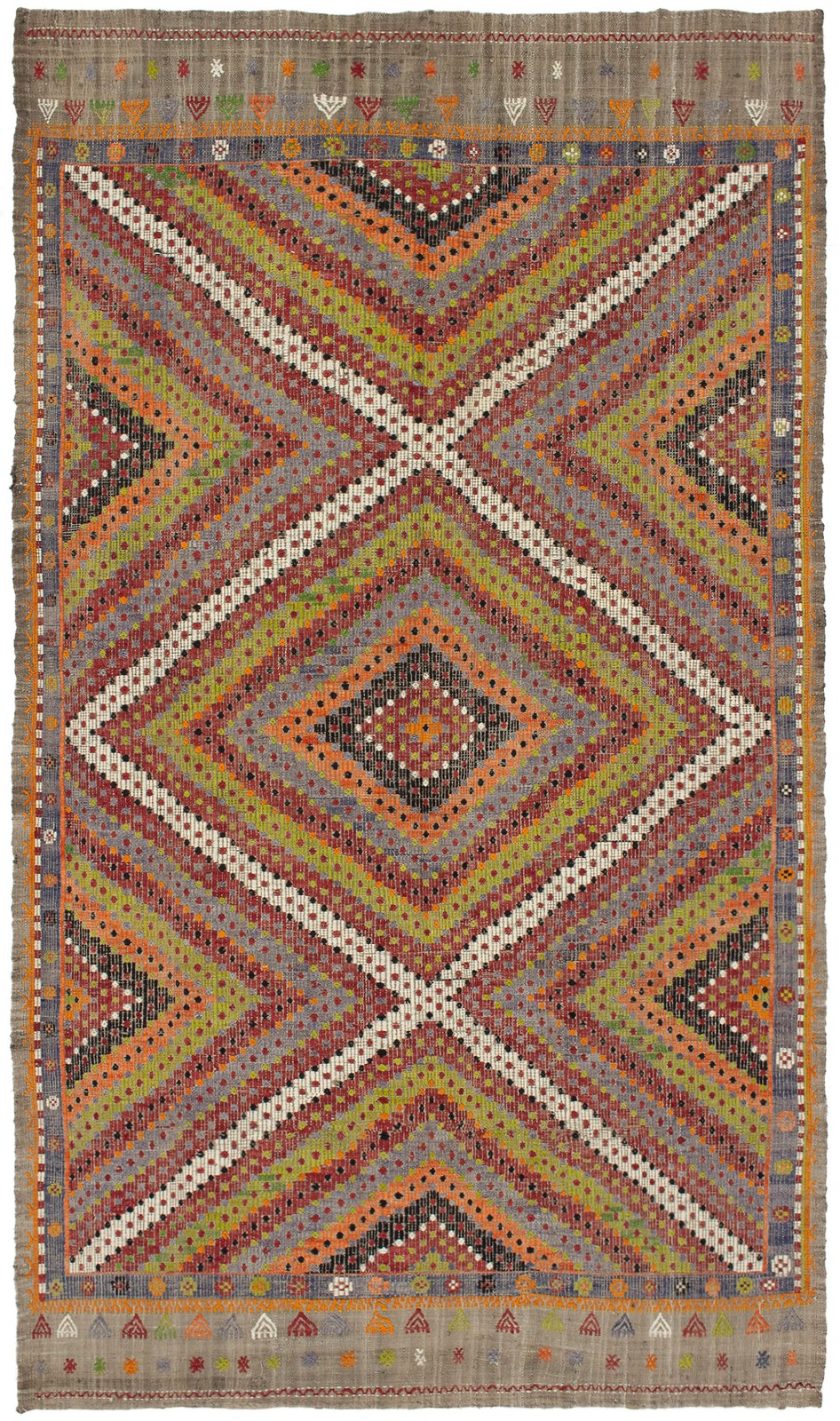 Vintage Hand Woven Area Rug 5’11” x 10’2″ Traditional Wool Oriental Carpet