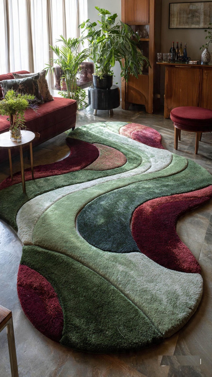 Designer Rug | Irregular Rug | Wool area Rugs | Living Room Rug | Hand Tufted A3
