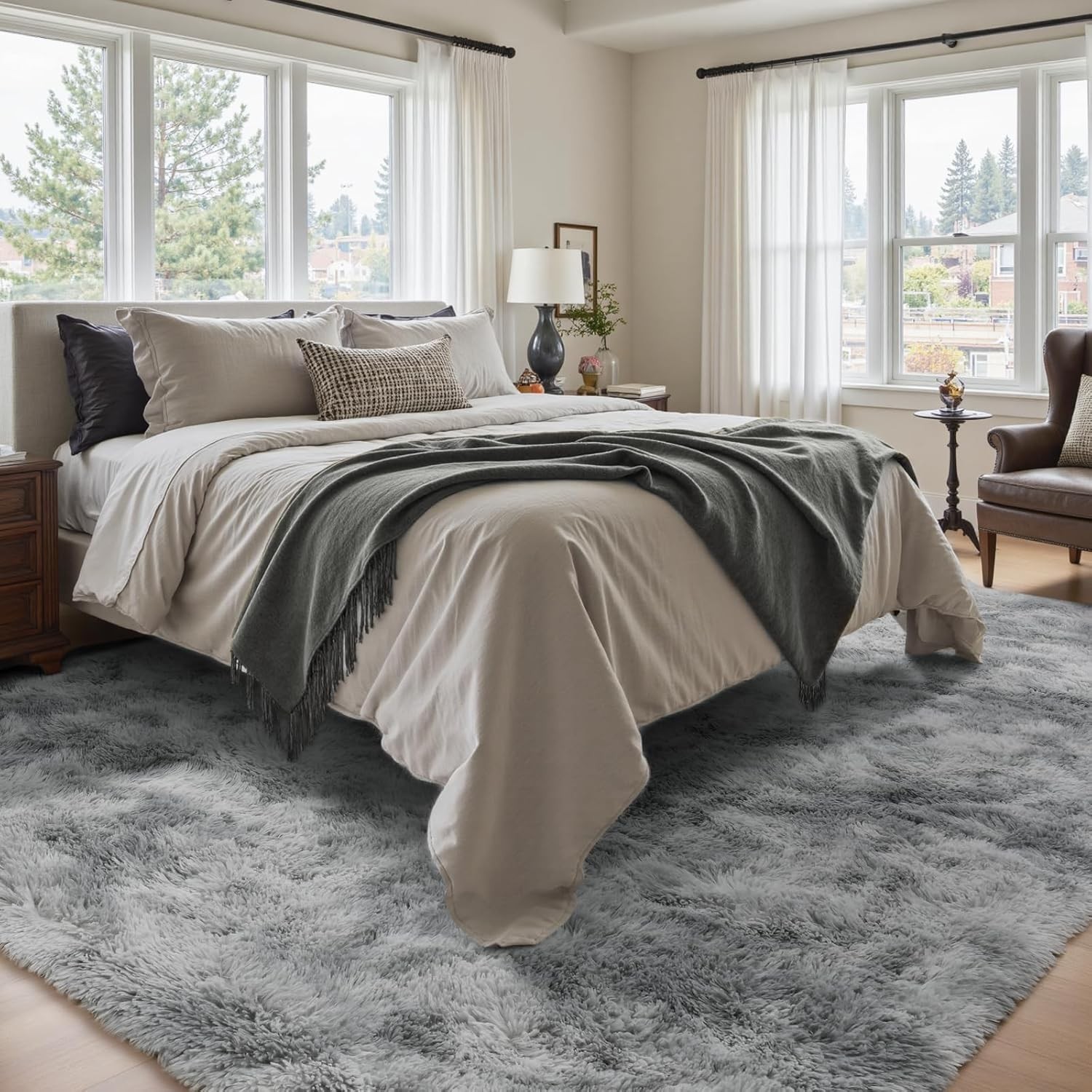 Indoor Shaggy Area Rugs for Living Room Bedroom Soft Fluffy 8×10