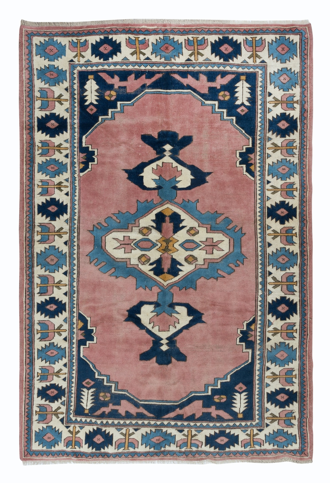 5.5×8 Ft Contemporary Handmade Turkish Area Rug, Hand Knotted Village Carpet