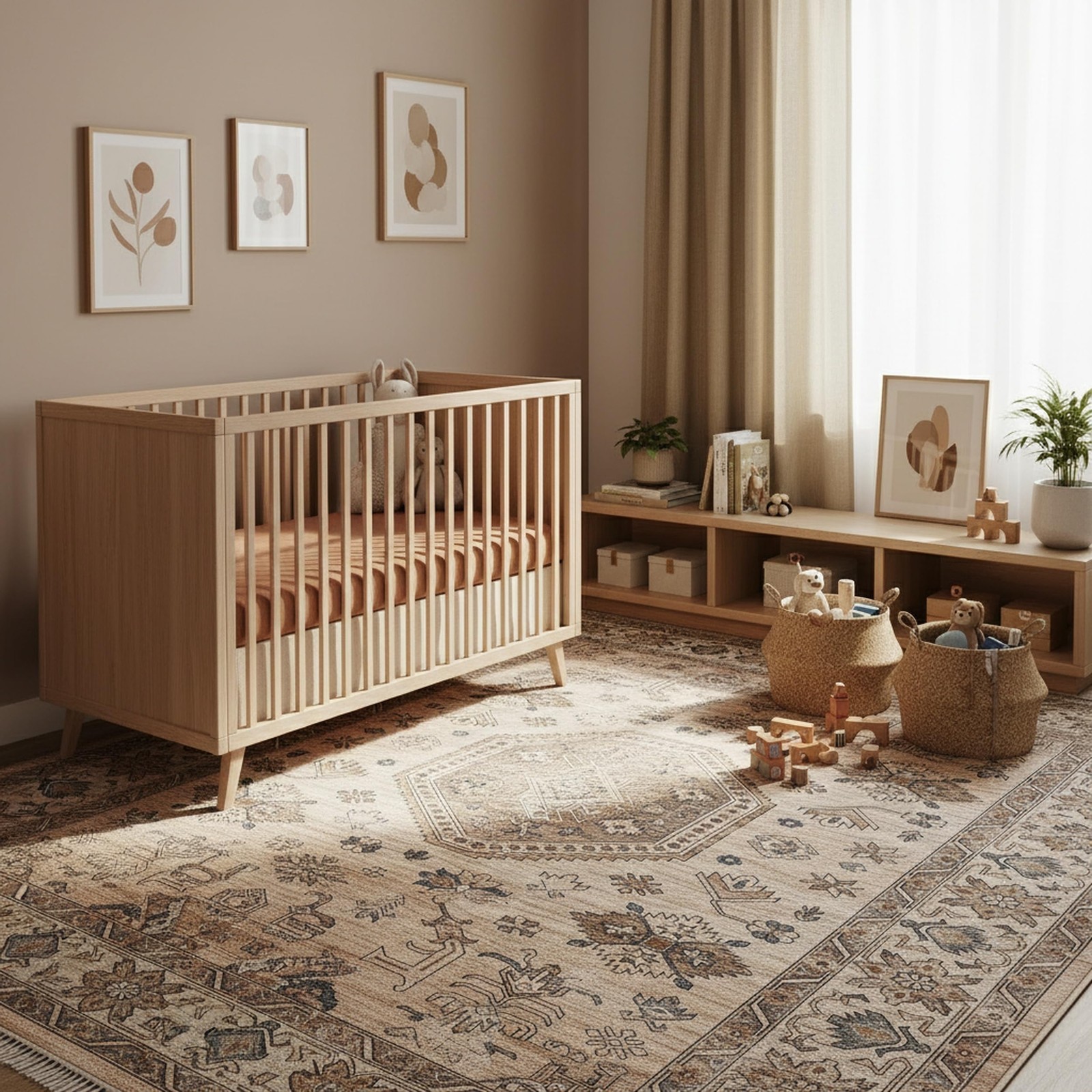 Nuloom Splashguard Darby Beige/Ivory 4 X 6 Soft And Cozy High Traffic Stain