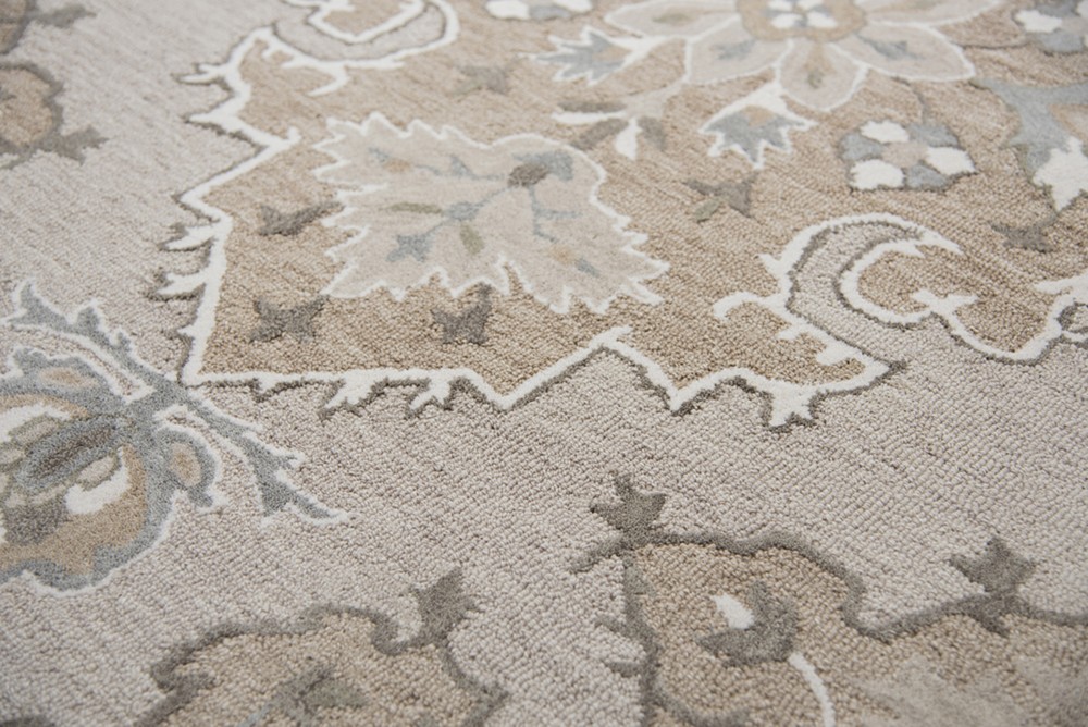 2×8 Rizzy Rugs Beige Medallion Bordered Branches Runner RS931A – Aprx 2′ 6″ x 8′