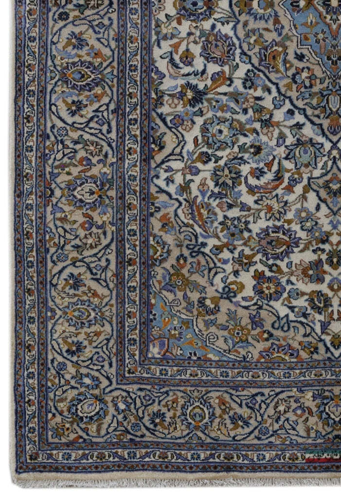 7×10′ Ivory Traditional Signed Kashaan Rug #B-81216