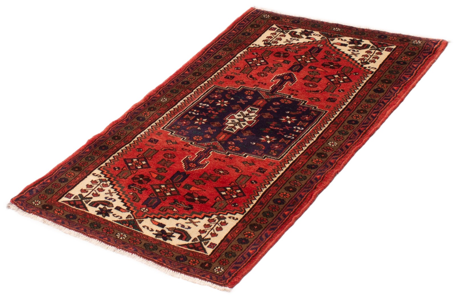 Vintage Traditional Hand-Knotted Area Rug 3’1″ x 5’2″ Oriental Wool Carpet