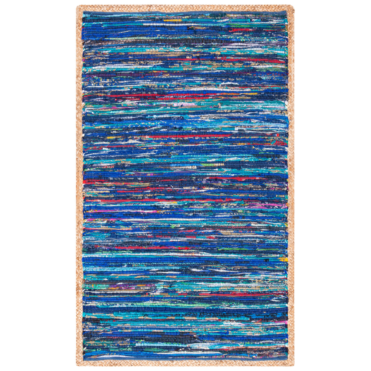 SAFAVIEH Montauk MTK960M Handwoven Blue / Natural Rug