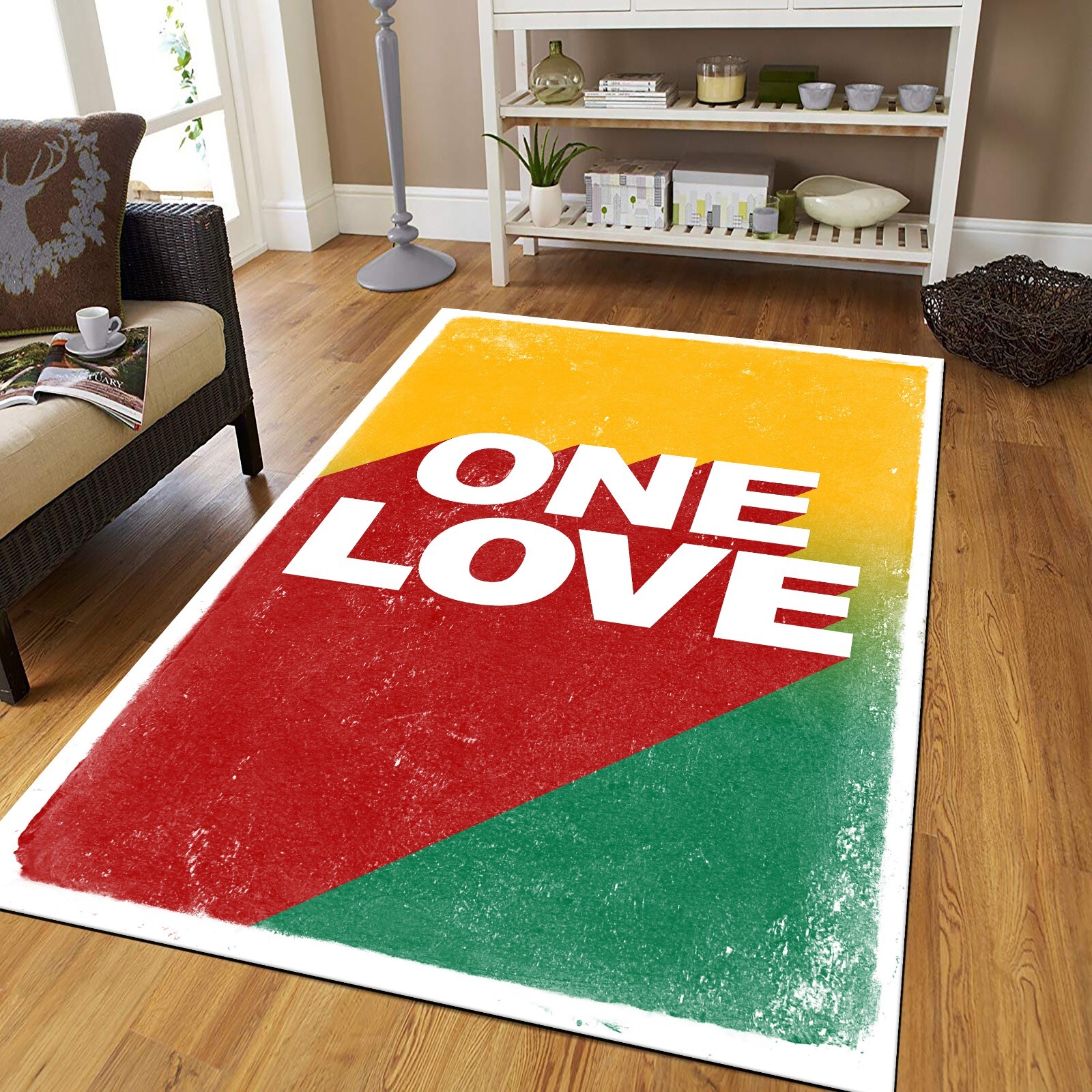 One Love Rug, Bob Marley Design Area Carpet, Popular Rug, Home Decor, Soft Mat