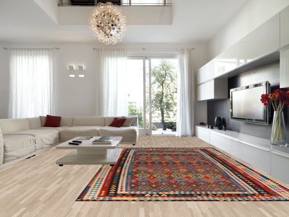 Colorful Kilim Rugs Flatweave Pile Wool Kelim Carpets Large Rugs 10×16 ft
