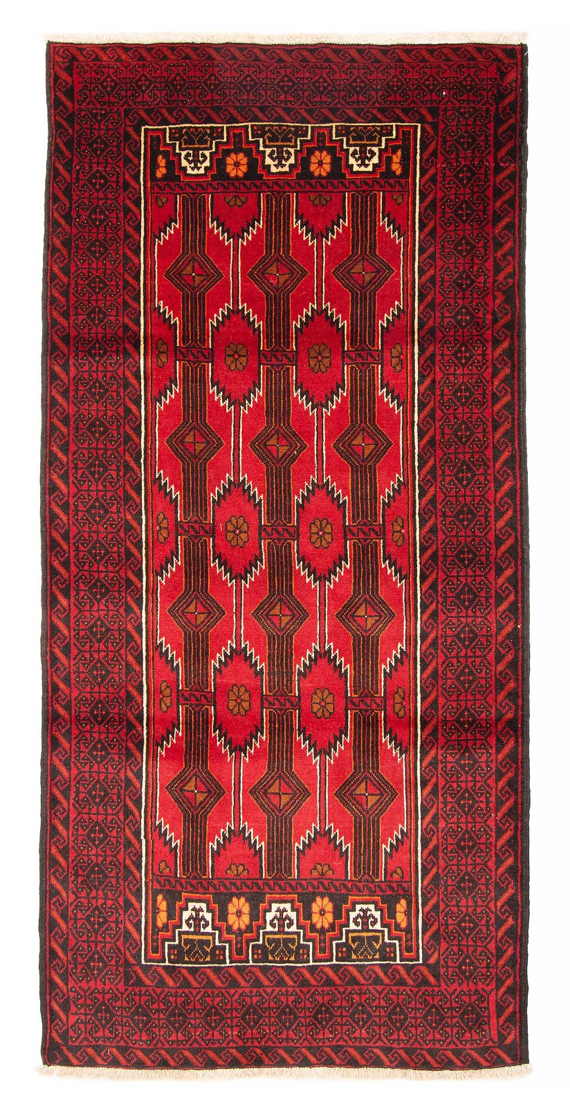 Vintage Hand-knotted Runner Rug 3’9″ x 7’9″ Traditional Oriental Wool Carpet