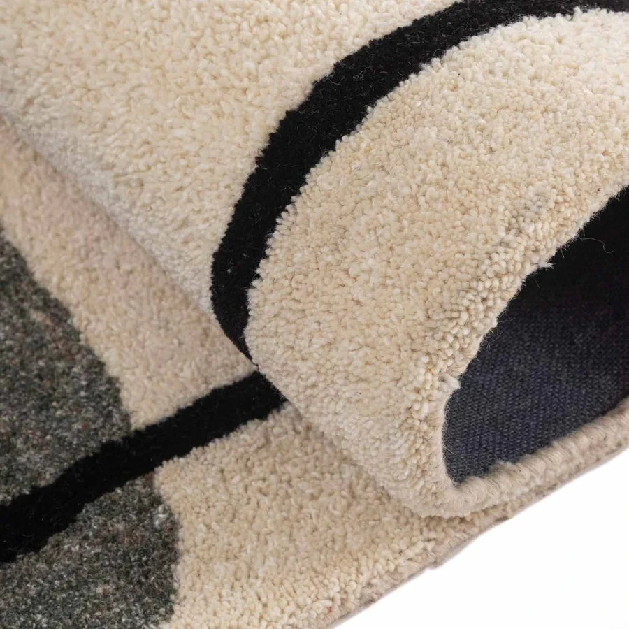 Hand Tufted Woollen Rug Color Multicolor Handmade Area Design Carpet Rug