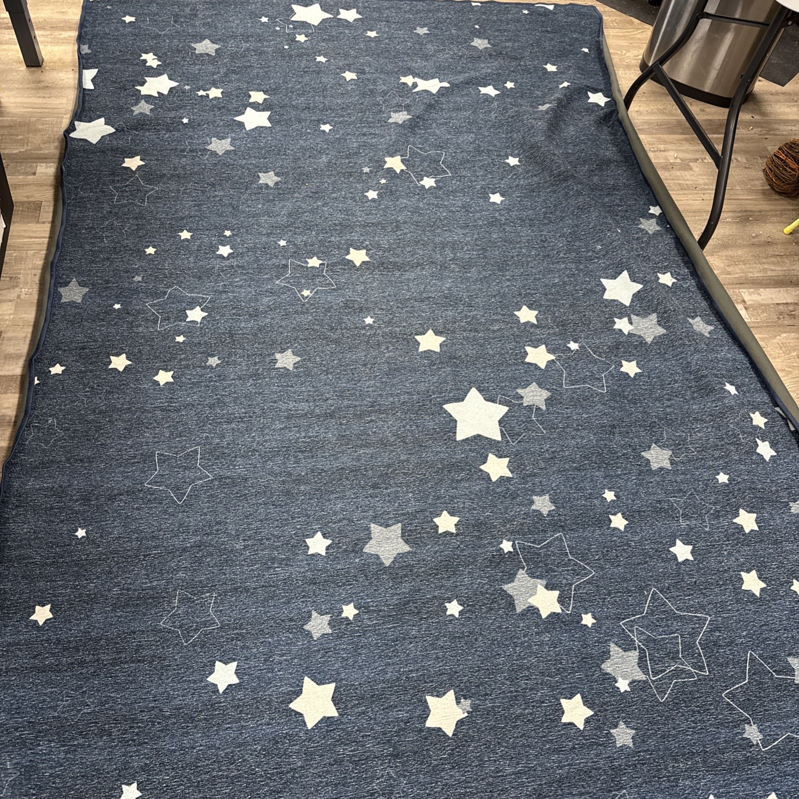 Ruggable Washable Area Rug Kids Blue Stars Rug 6×9 no pad Blue Jeneva Bell