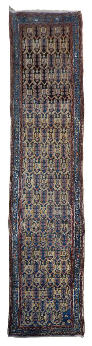 3.5 x 12.9 Perrsian Hamadan Runner #PIX-23378