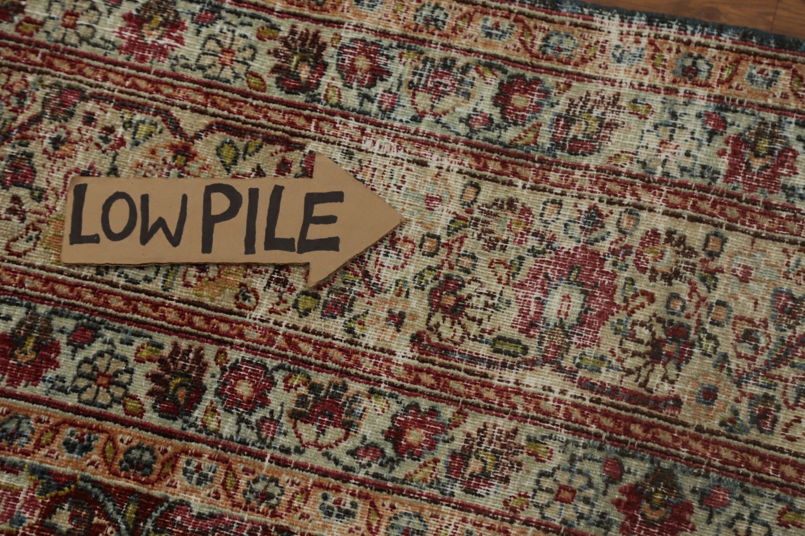 Pre-1900 Vegetable Dye Floral Traditional Area Rug 7×10 ft Hand-knotted Wool