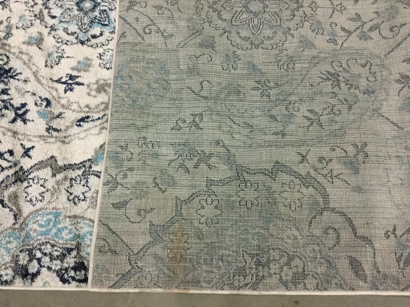CREAM / GREY 5′-1″ X 7′-6″ Back Stain Rug, Reduced Price 1172637766 MAD600C-5