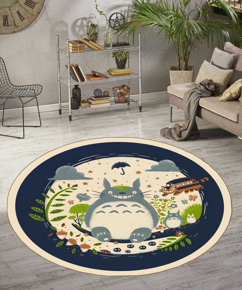 Totoro Anime Rug, Spirited Away Rug, Japan Anime Rug, Living Room Rug