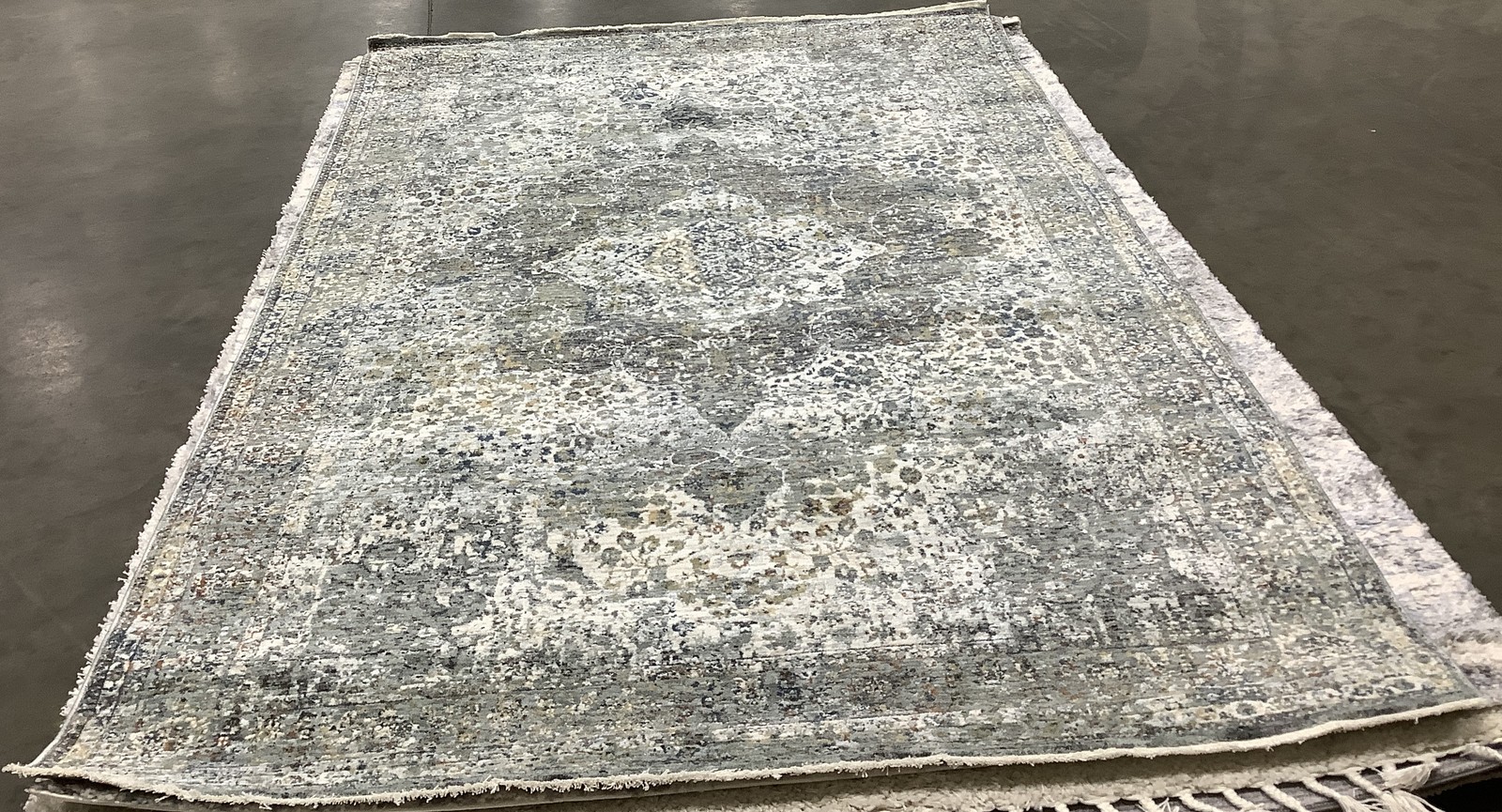 BEIGE / GREY 5′-0″ x 8′-0″ Binding Stain Rug Reduced Price 1172684455 WNTB198A-5